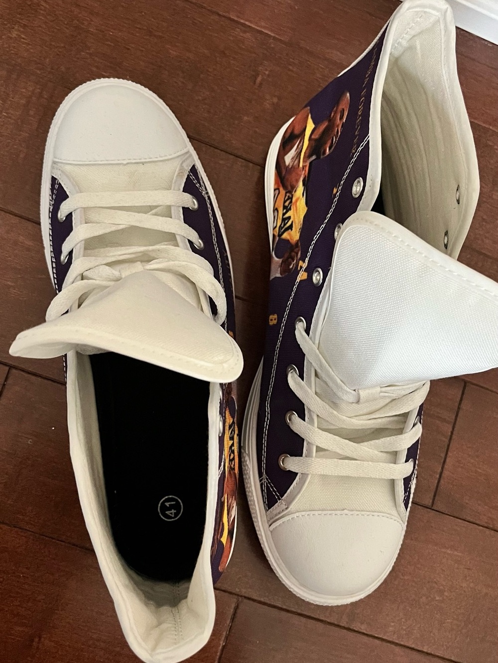 Kobe Bryant Purple Graphic High-Top Tribute Sneakers - Picture 2 of 5